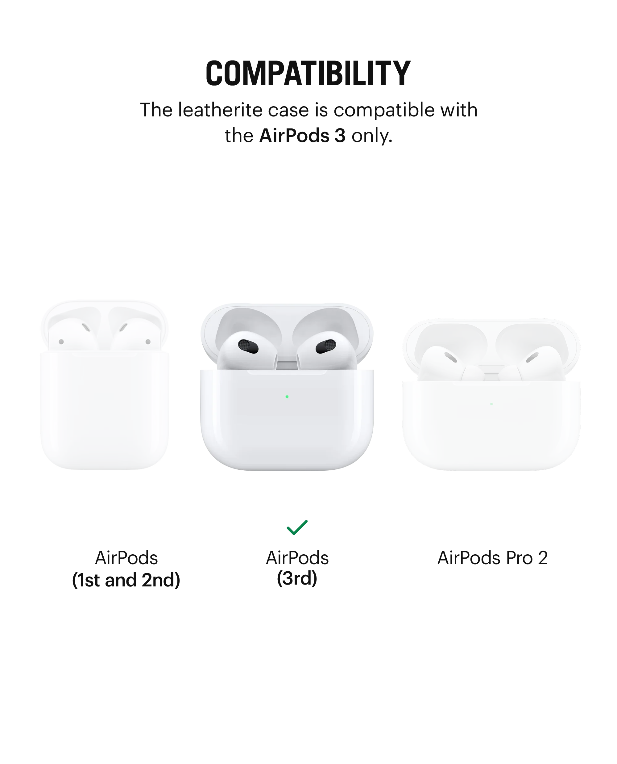 Leatherite AirPods 3 Case Cover - Image 4