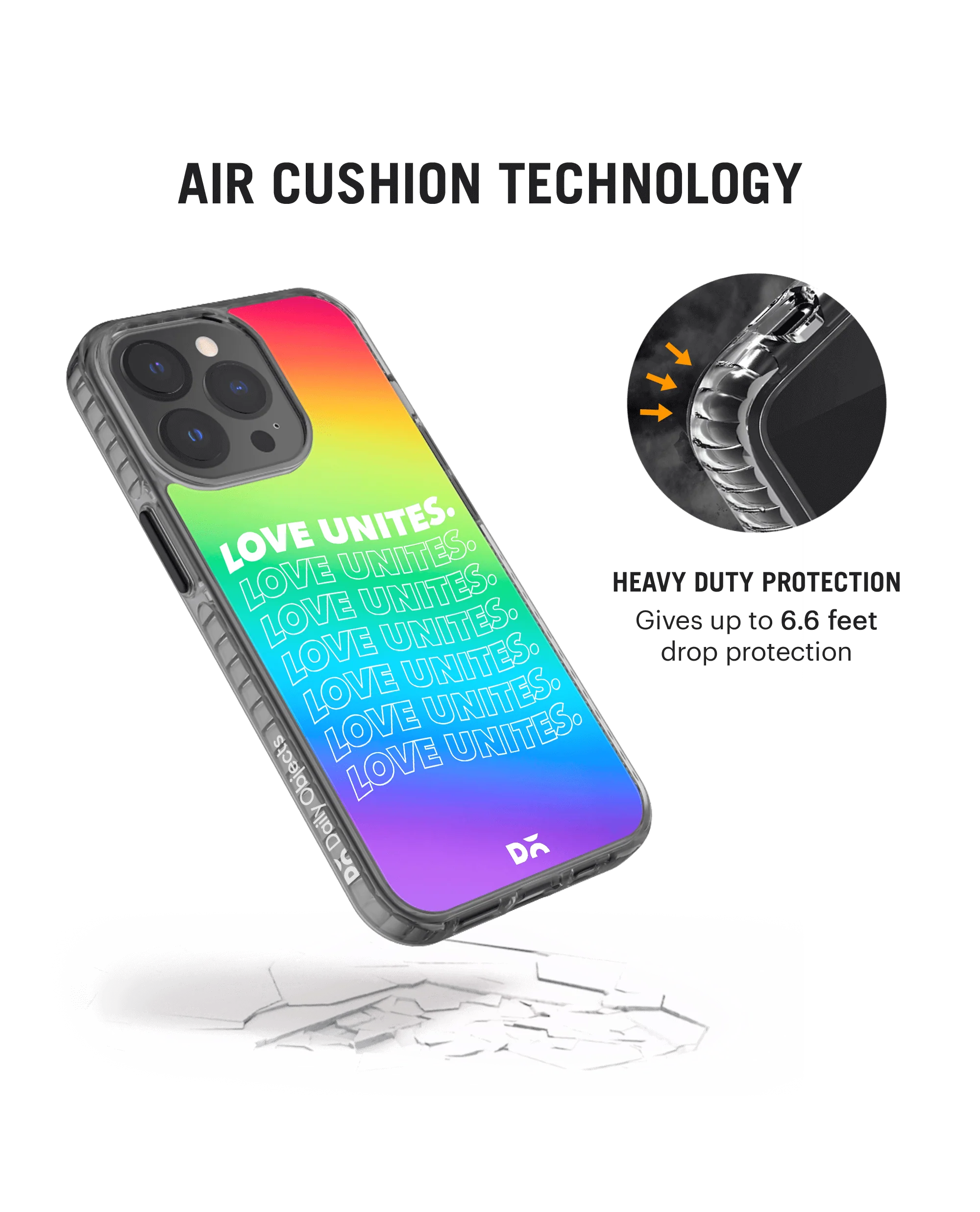 DailyObjects Love Unites Stride 2.0 Case Cover For iPhone 13 Pro - Image 4