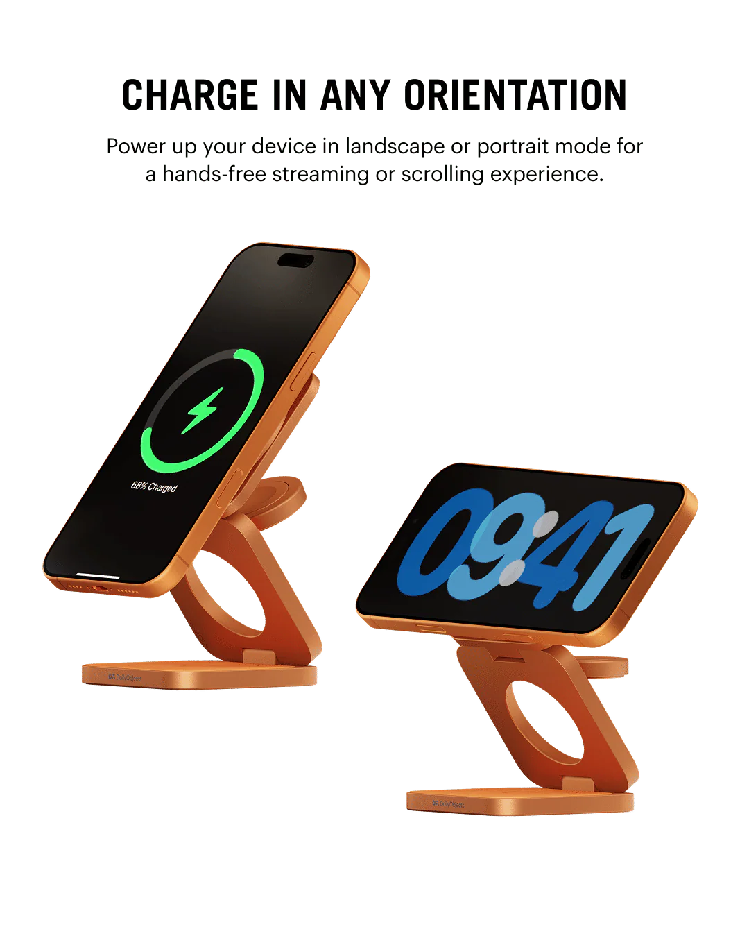 SURGE Foldaway 3-In-1 Qi2.2-Certified Magsafe-Compatible Wireless Charger - Cosmic Orange - Image 7